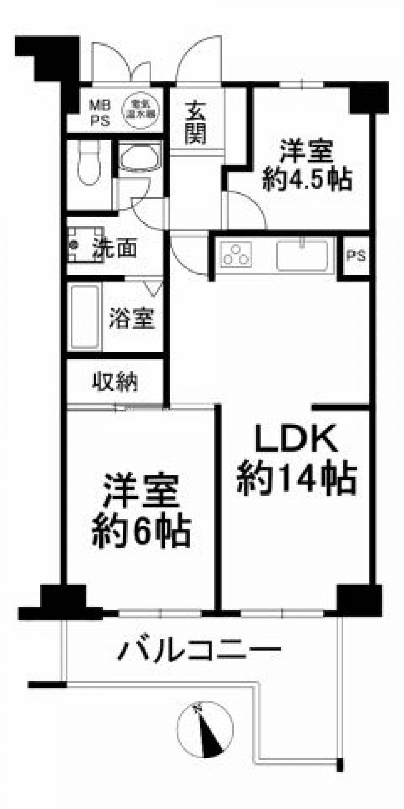 シャンボール第二千舟 の間取り画像