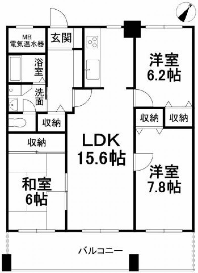 チュリス道後 の間取り画像