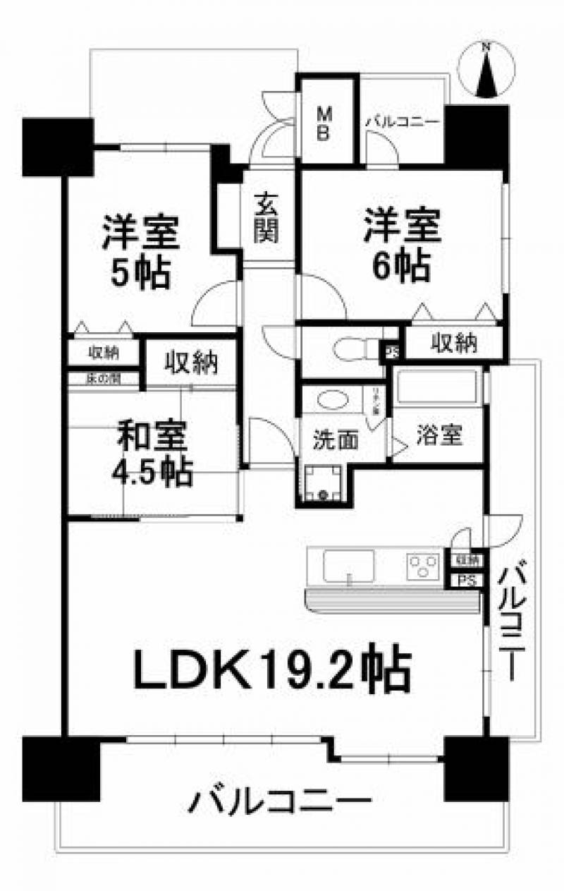 ラフィーネ朝生田 の間取り画像