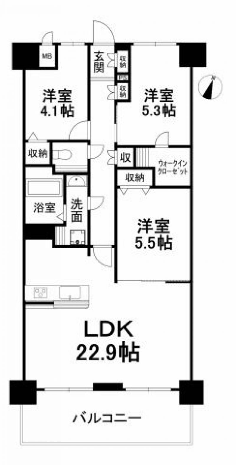 ライオンズマンション松山問屋町 の間取り画像