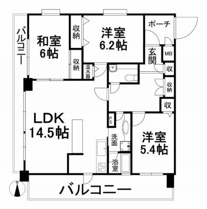 シャルムコート大街道 の間取り画像