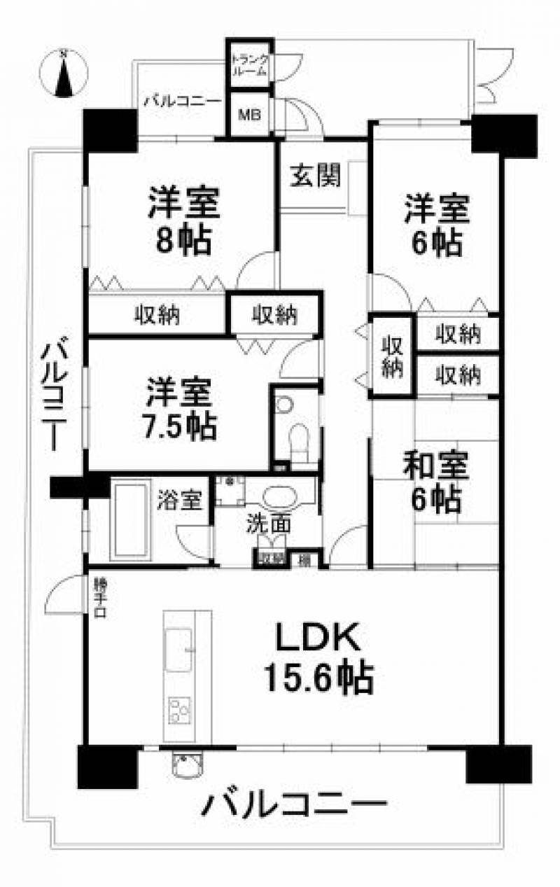 ロージュ石手川南 の間取り画像