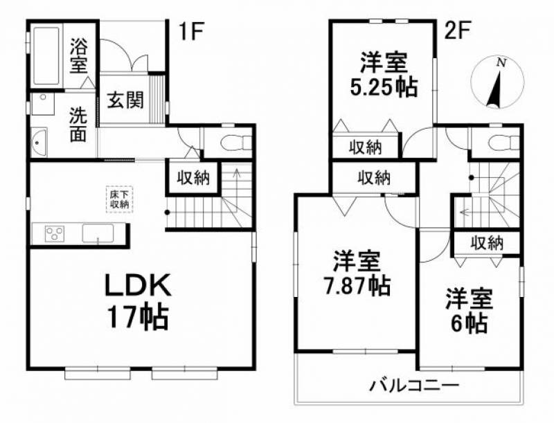 松山市東石井 一戸建 の間取り画像