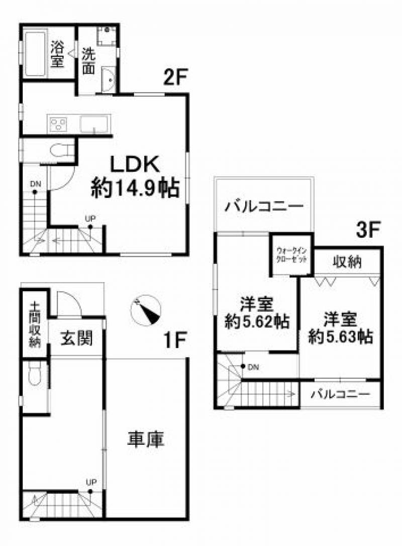 松山市鷹子町 一戸建 の間取り画像