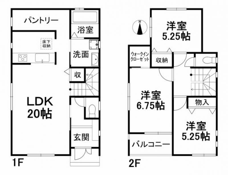 松山市山西町 一戸建 の間取り画像