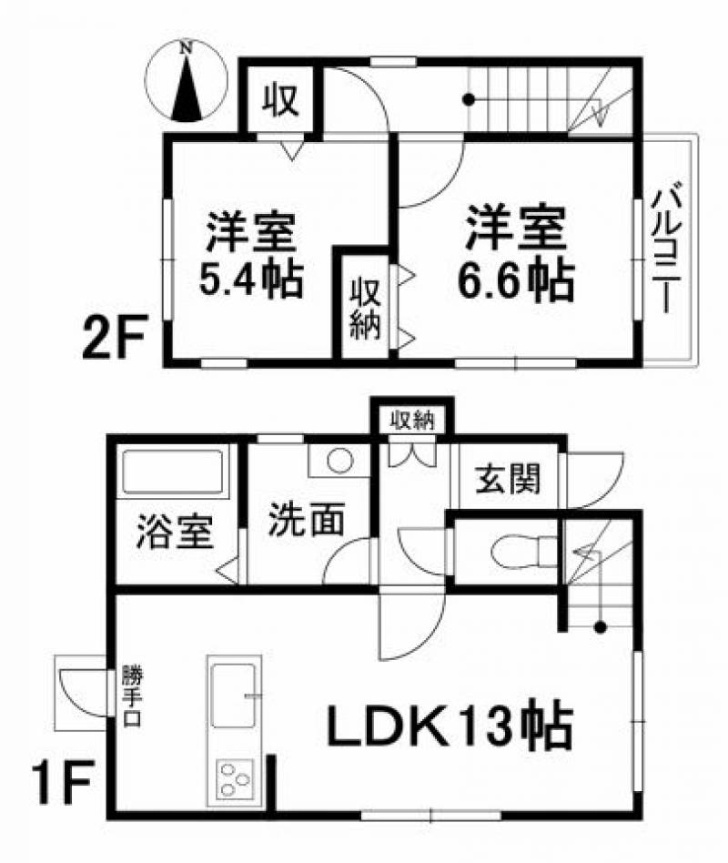 松山市西石井 一戸建 の間取り画像