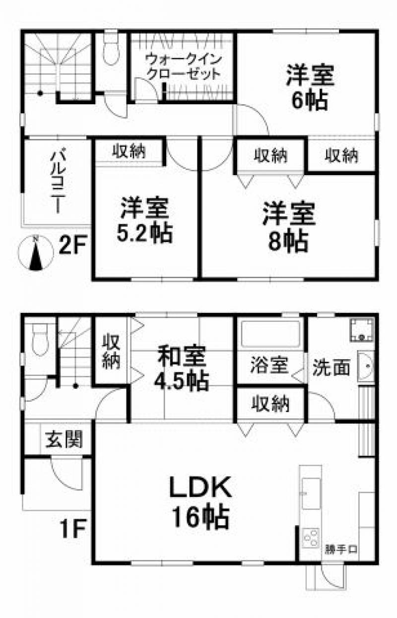 伊予郡砥部町高尾田 一戸建 の間取り画像