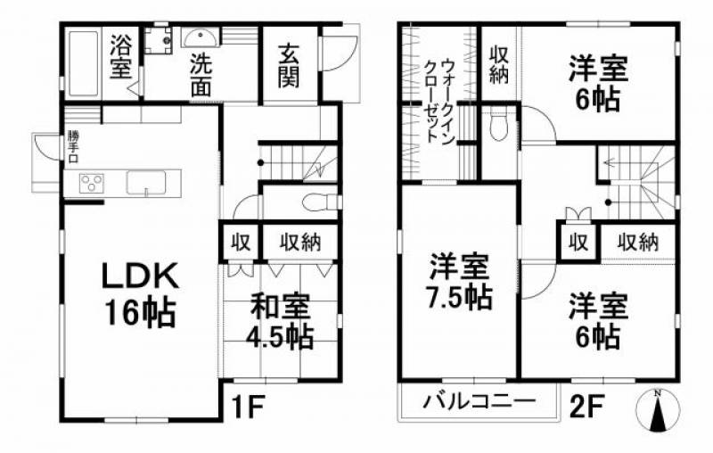 伊予郡砥部町高尾田 一戸建 の間取り画像