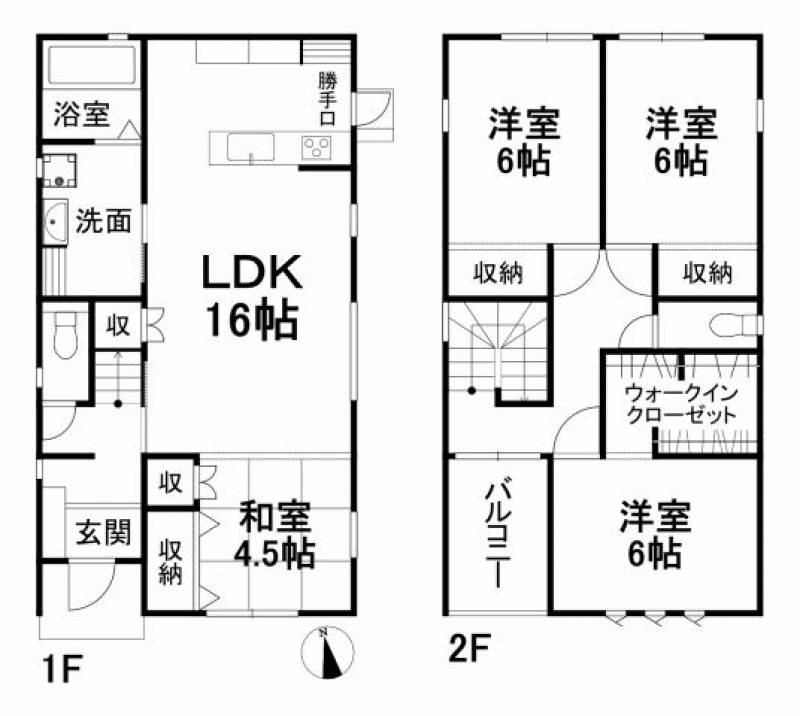 松山市北梅本町 一戸建 の間取り画像