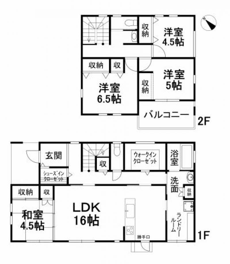 松山市春美町 一戸建 の間取り画像