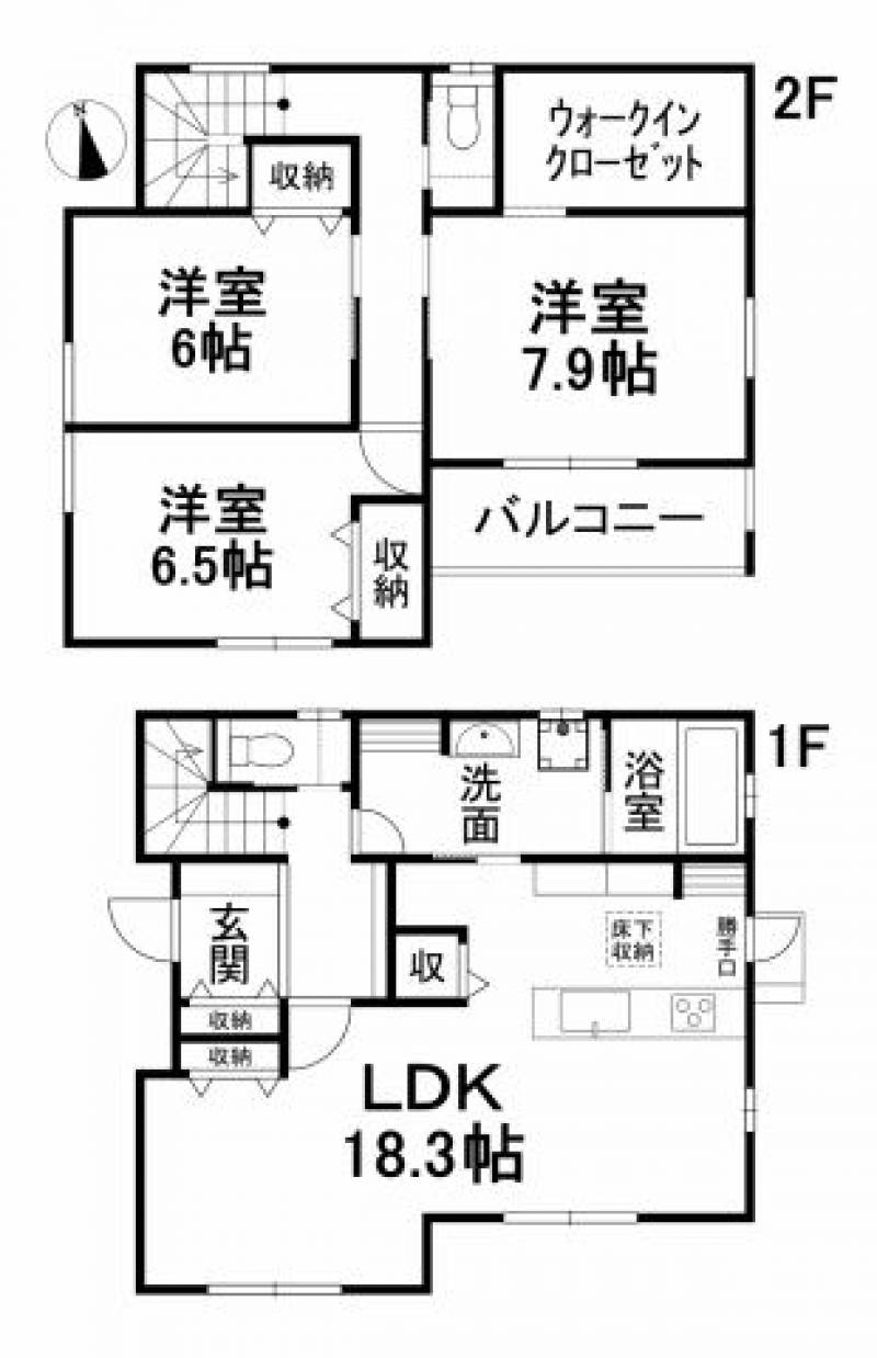 伊予郡松前町中川原 一戸建 の間取り画像