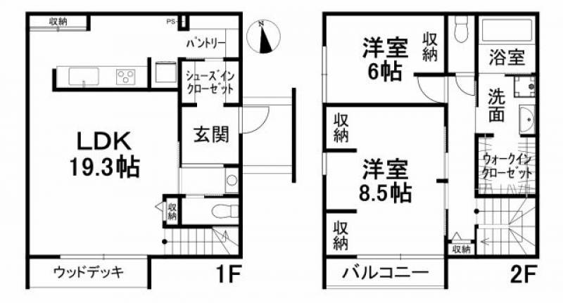 松山市森松町 一戸建 の間取り画像