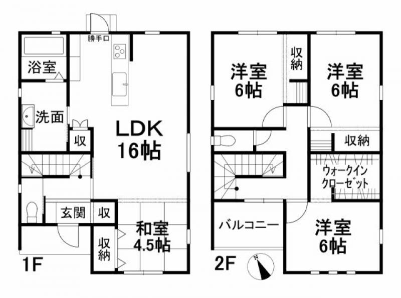 松山市南久米町 一戸建 の間取り画像