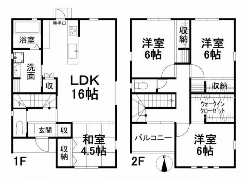 松山市北土居 一戸建 の間取り画像