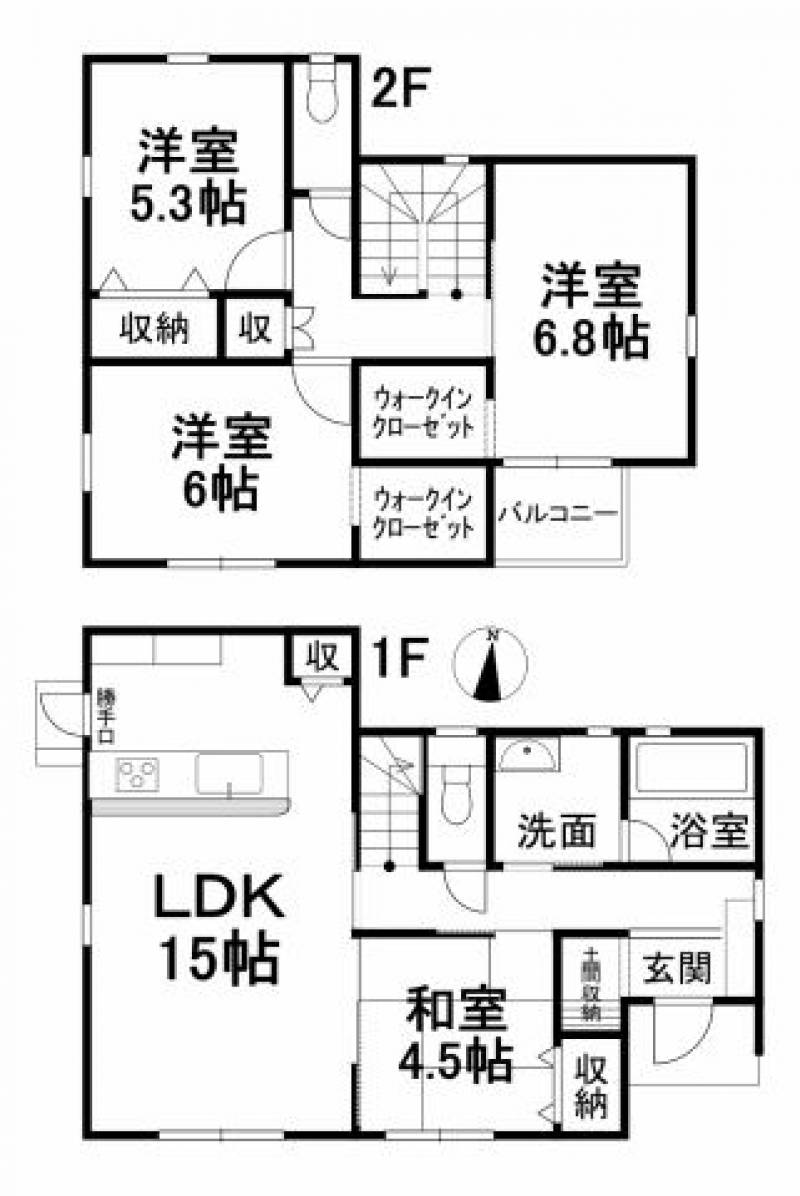 松山市和気町 一戸建 の間取り画像