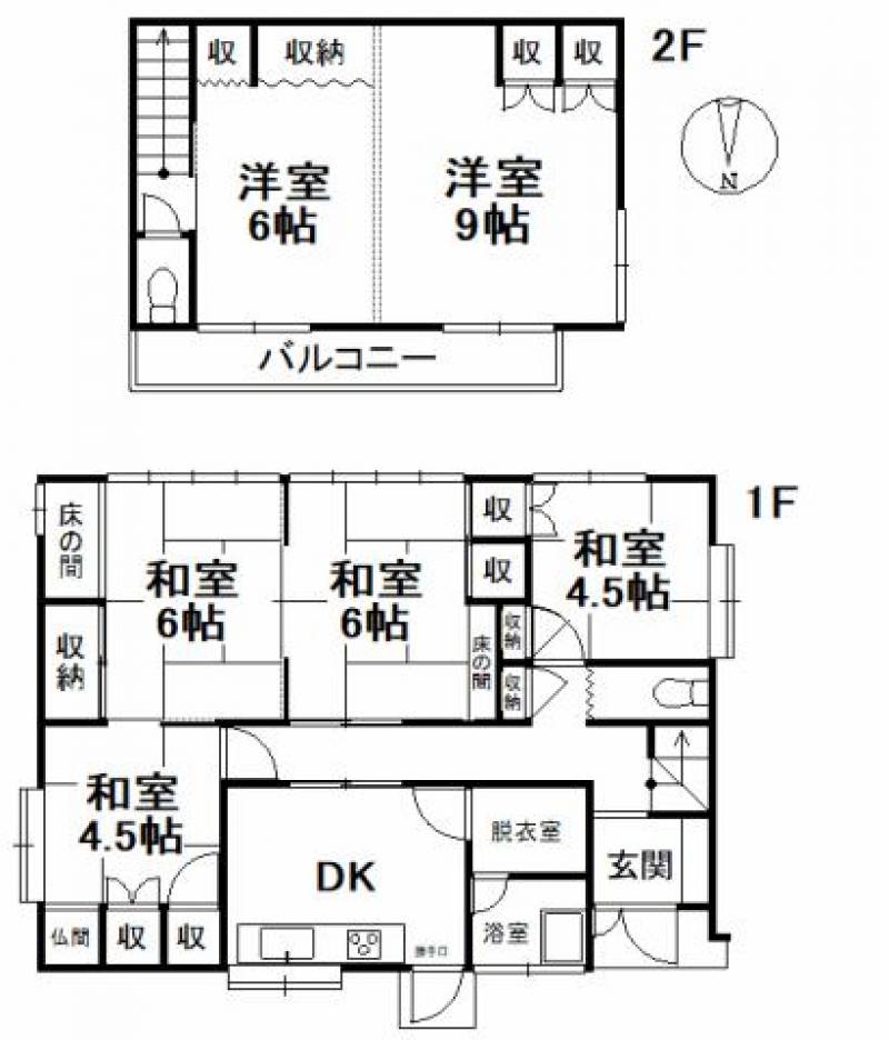 松山市東垣生町 一戸建 の間取り画像