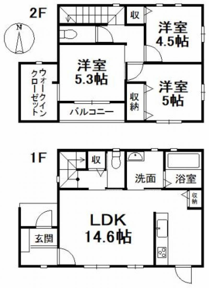 松山市南吉田町 一戸建 の間取り画像