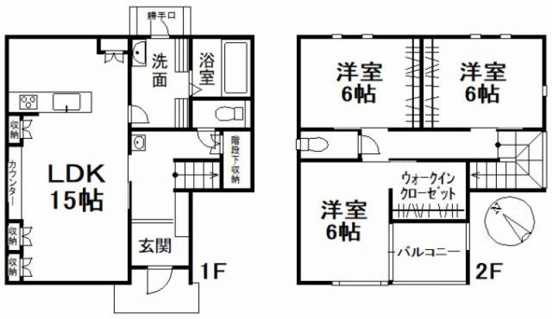 松山市平井町 一戸建 の間取り画像