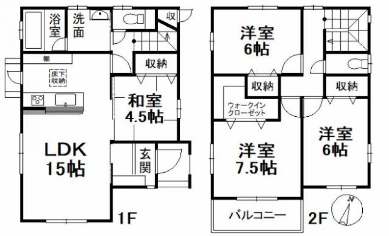 松山市森松町 一戸建 の間取り画像