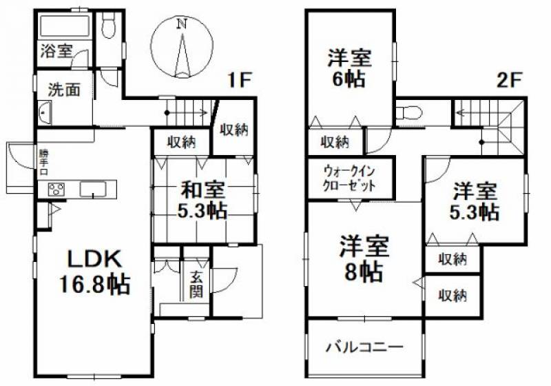 松山市馬木町 一戸建 の間取り画像