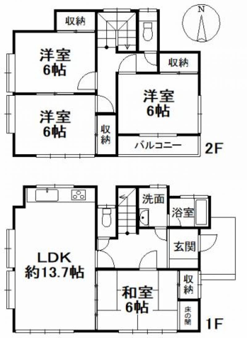 松山市馬木町 一戸建 の間取り画像