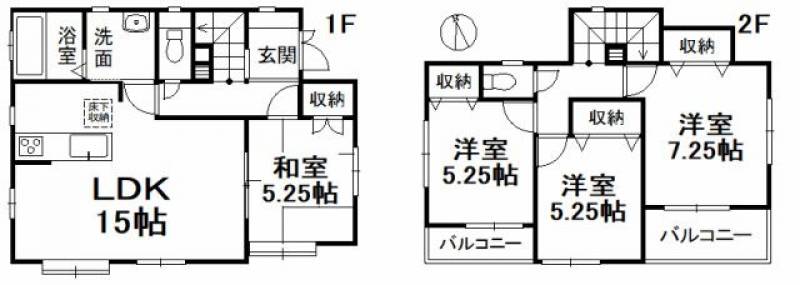 松山市馬木町 一戸建 の間取り画像