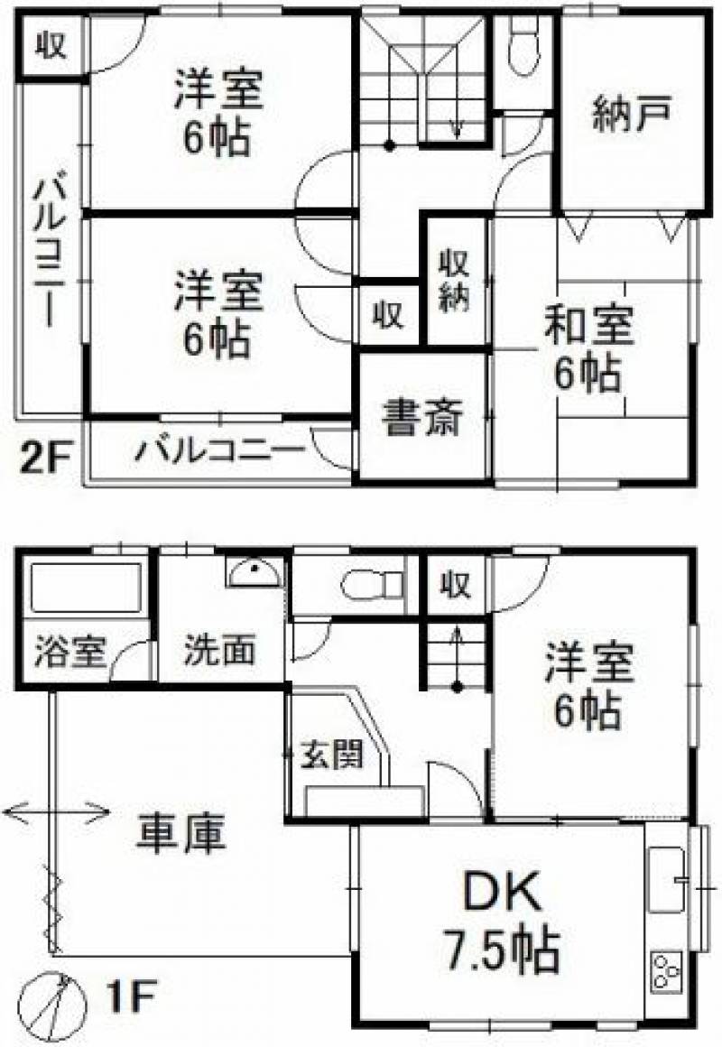 松山市紅葉町 一戸建 の間取り画像