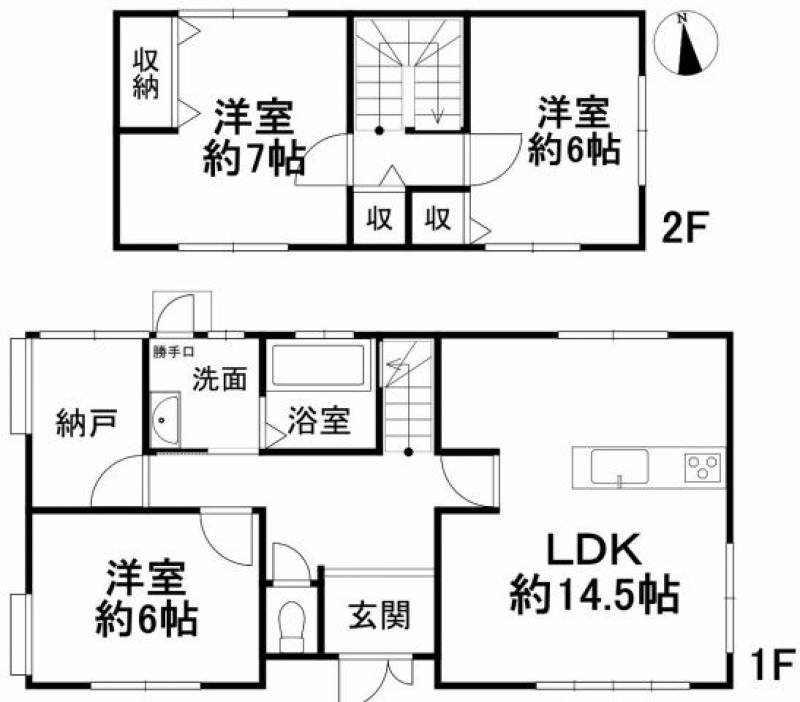 松山市市坪南 一戸建 の間取り画像