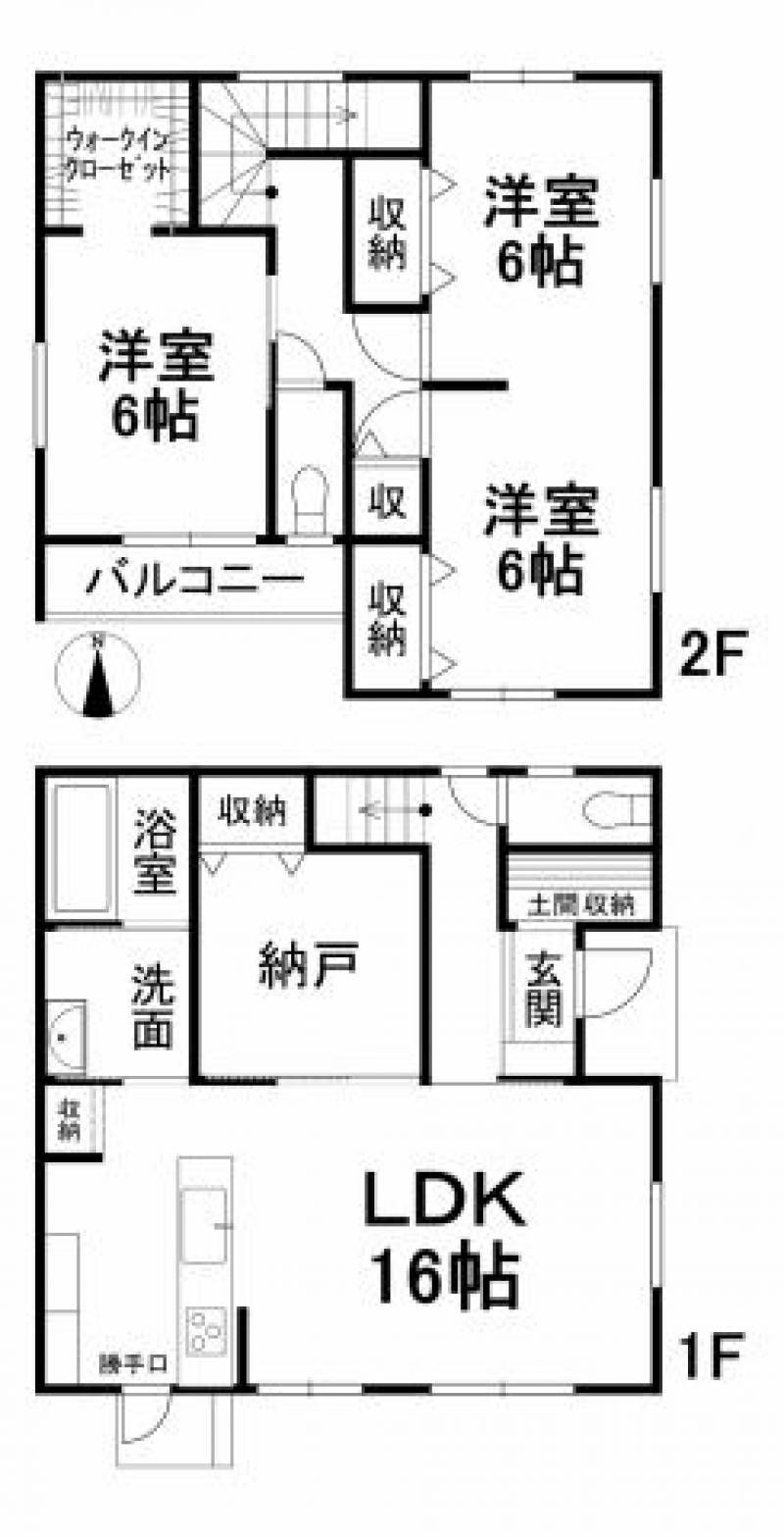 松山市南斎院町 一戸建 の間取り画像