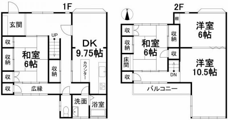 松山市祇園町 一戸建 の間取り画像