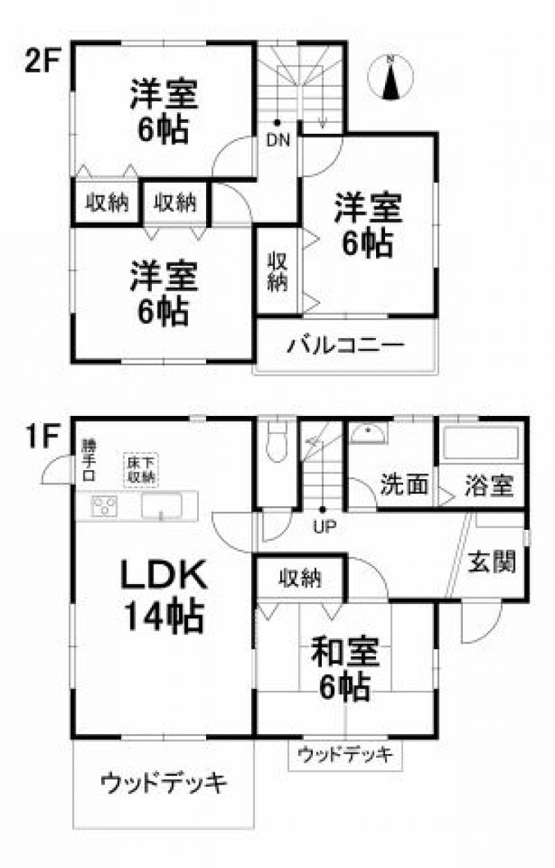 松山市南吉田町 一戸建 の間取り画像