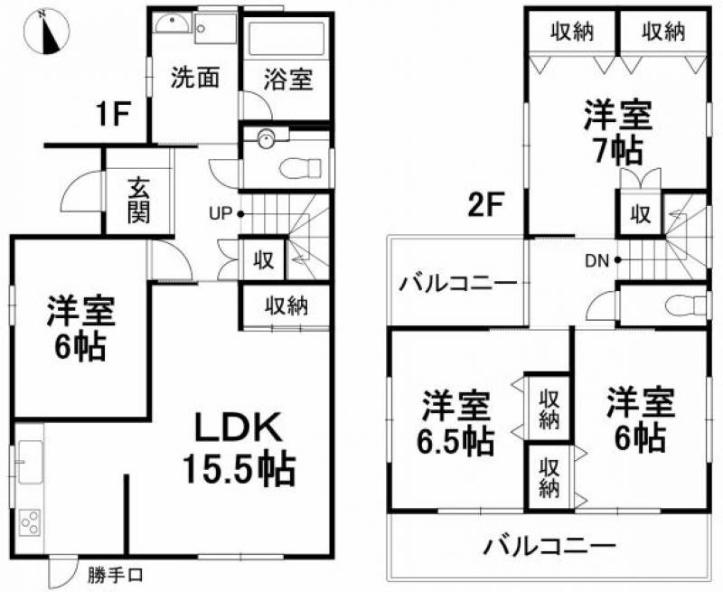 伊予郡松前町徳丸 一戸建 の間取り画像