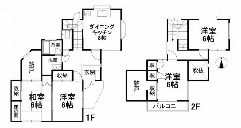 伊予市宮下 一戸建 の間取り画像