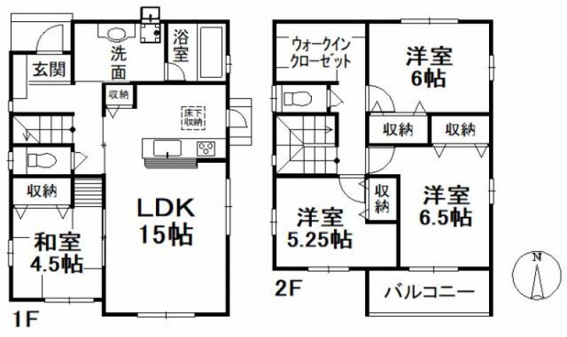 松山市旭町 一戸建 の間取り画像