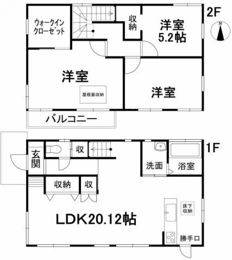 松山市福音寺町 一戸建 の間取り画像