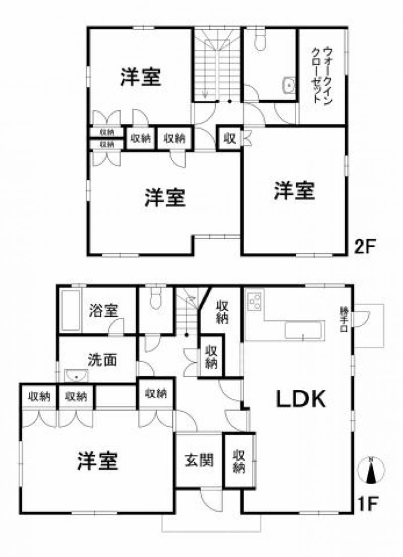 松山市三杉町 一戸建 の間取り画像