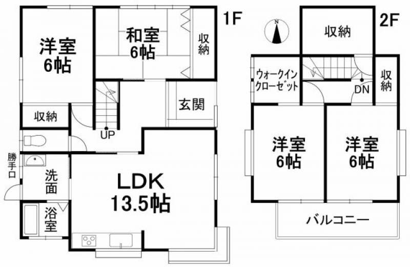 伊予郡松前町中川原 一戸建 の間取り画像