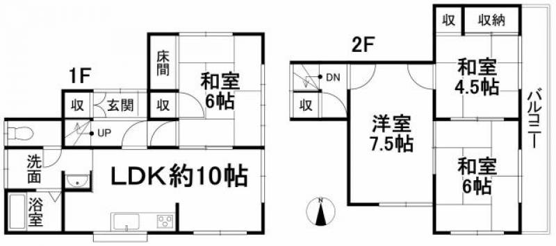 伊予郡砥部町宮内 一戸建 の間取り画像