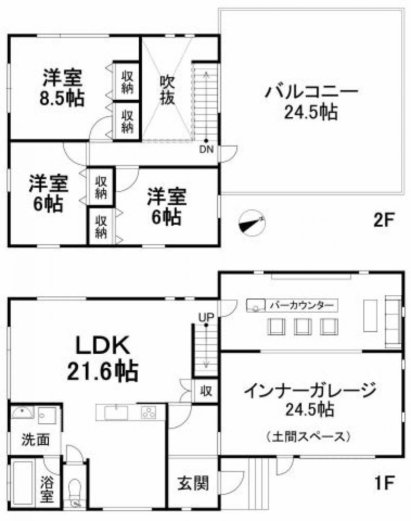 伊予郡松前町北川原 一戸建 の間取り画像