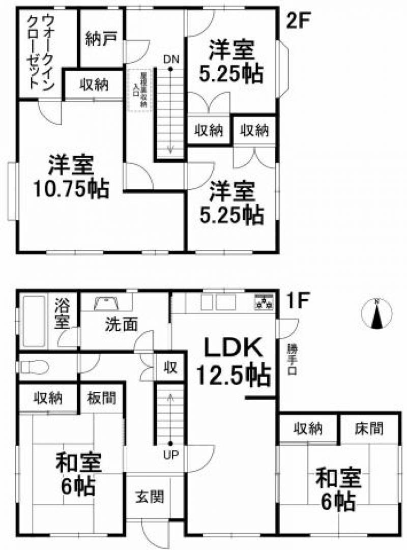 東温市南方 一戸建 の間取り画像