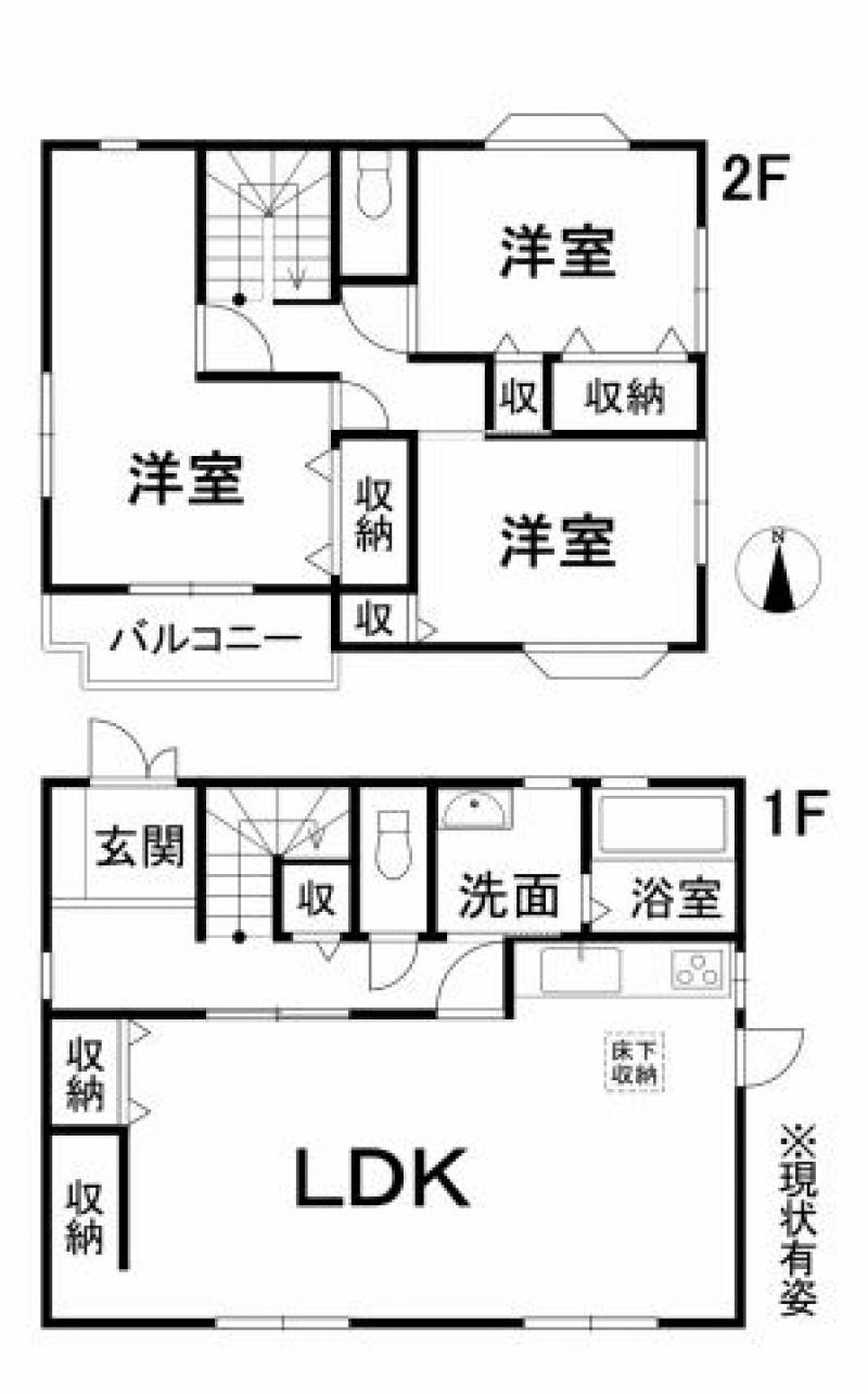 松山市北吉田町 一戸建 の間取り画像