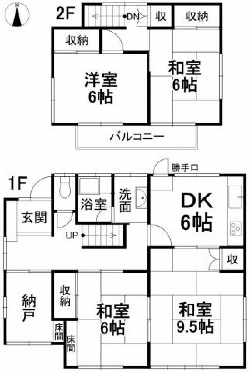 松山市祝谷東町 一戸建 の間取り画像