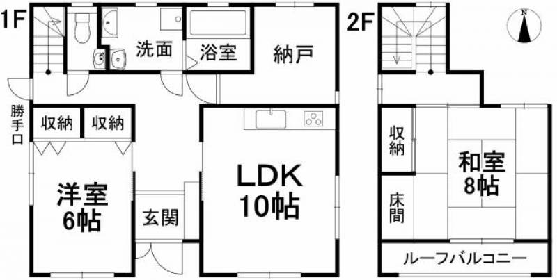 松山市針田町 一戸建 の間取り画像