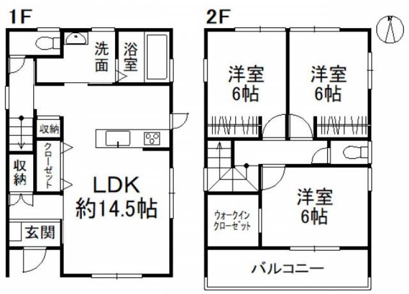 松山市土居田町 一戸建 の間取り画像