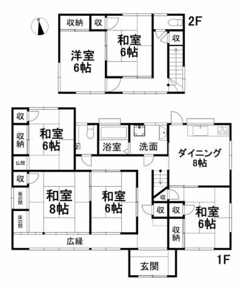 松山市西垣生町 一戸建 の間取り画像