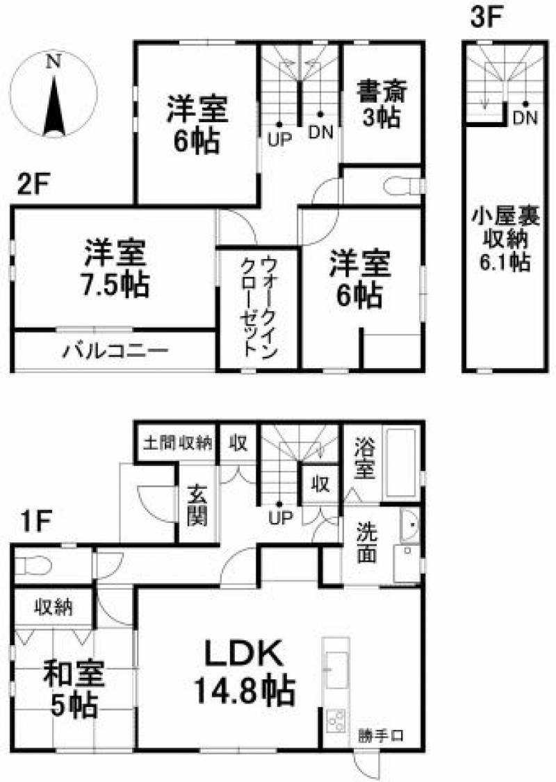 松山市馬木町 一戸建 の間取り画像