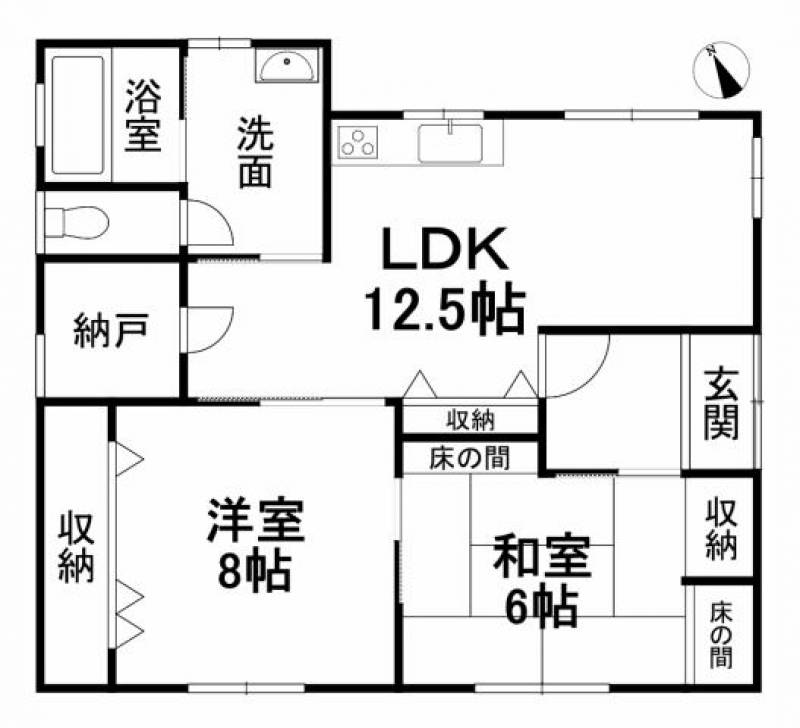 松山市山西町 一戸建 の間取り画像