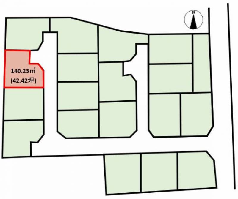 松山市東長戸  の区画図