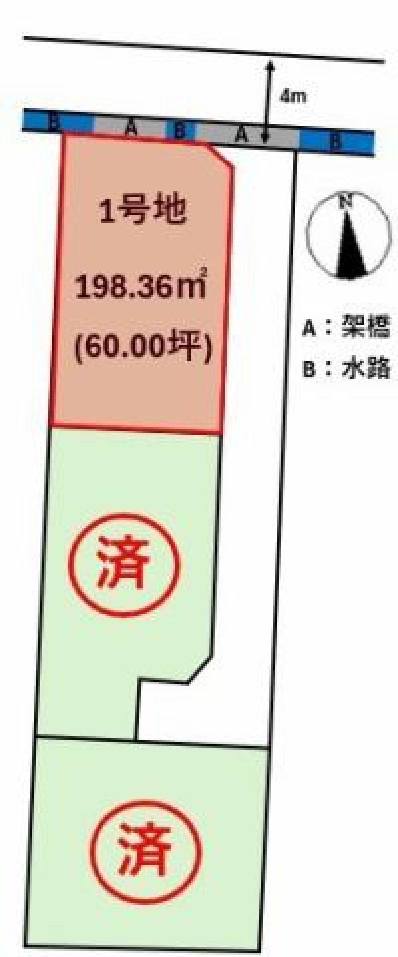 松山市南吉田町  の区画図