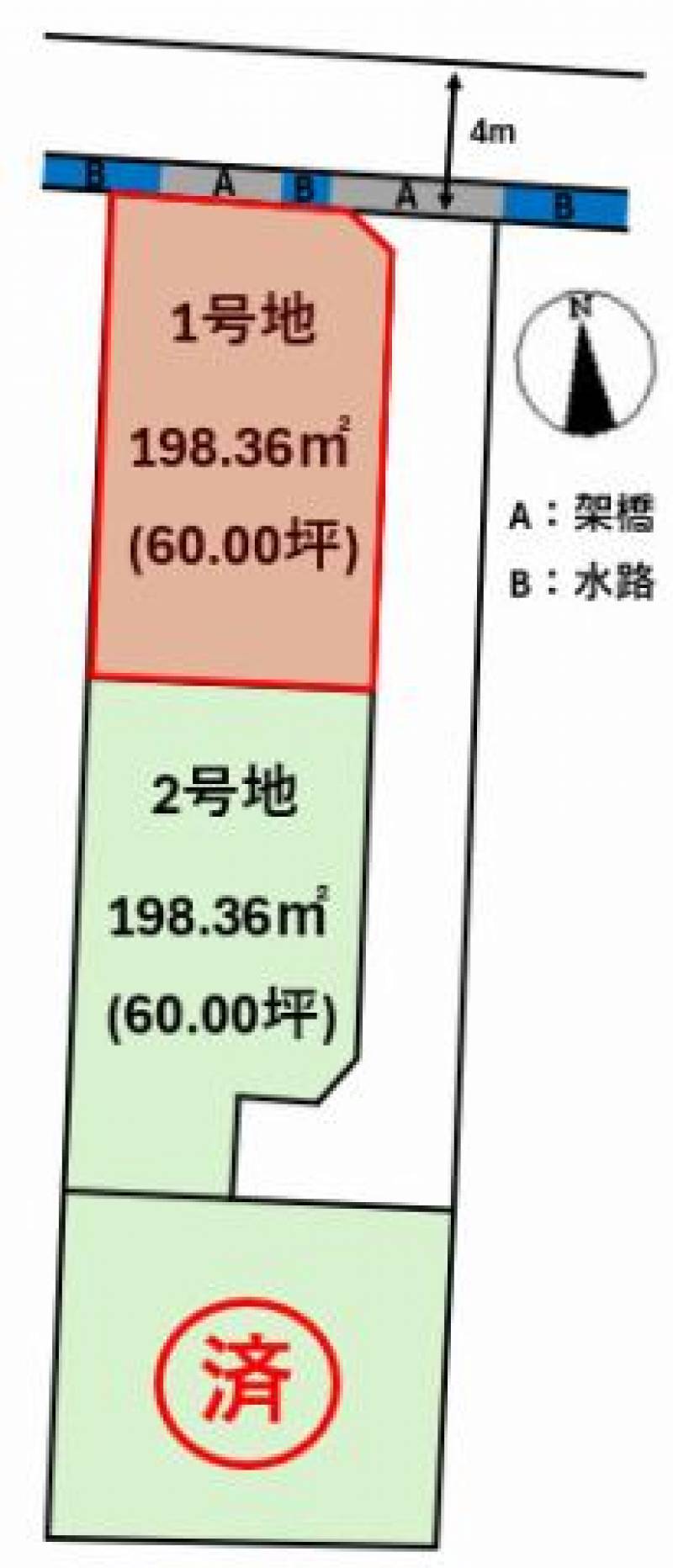 松山市南吉田町  の区画図